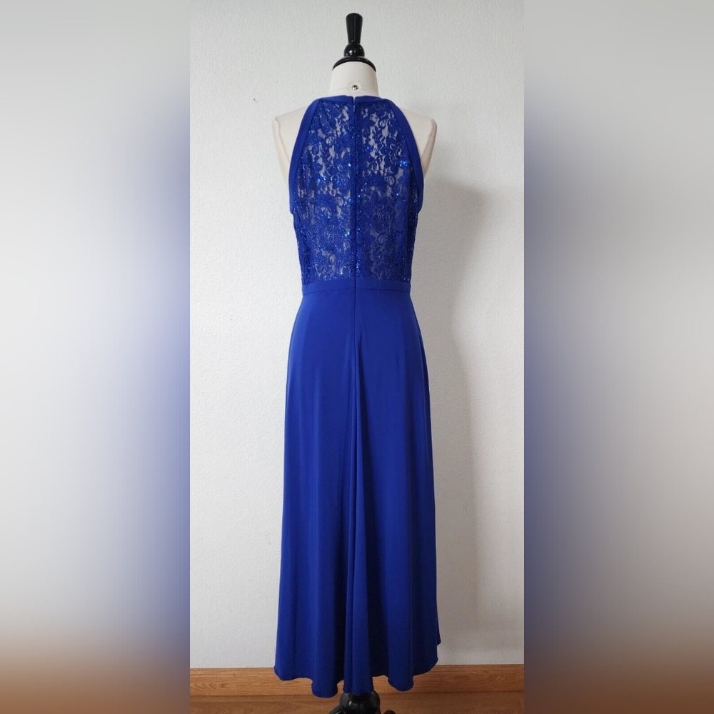 Royal Blue Halter Evening Dress - Unbranded - Picture 4 of 5
